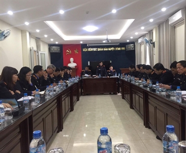 VIỆN KSND TỐI CAO KIỂM TRA KẾT QUẢ CÔNG TÁC NĂM 2016 TẠI Viện KSND HUYỆN...